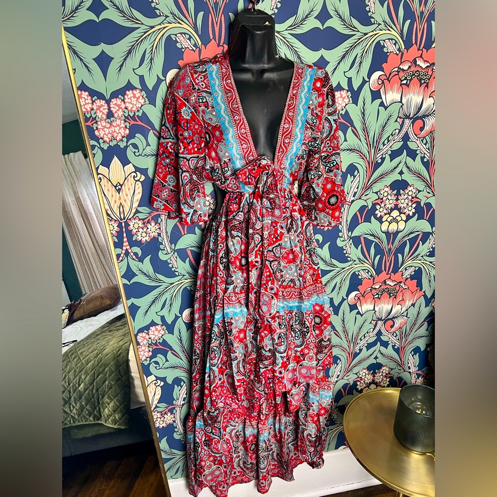 High/low open back dress